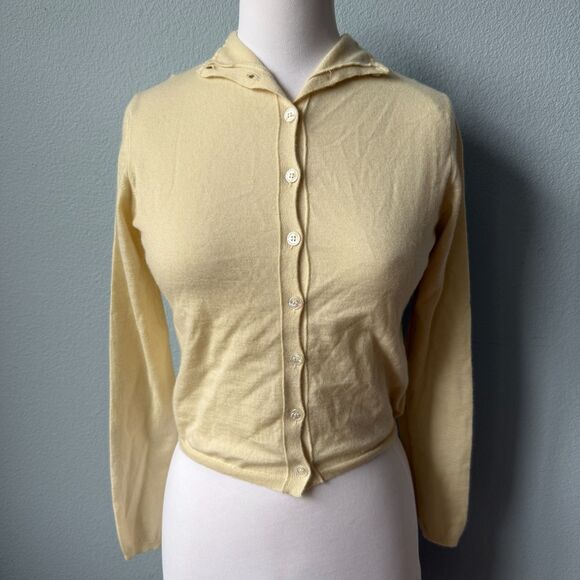 Jil Sander Cream Cashmere Cardigan - Picture 1 of 6